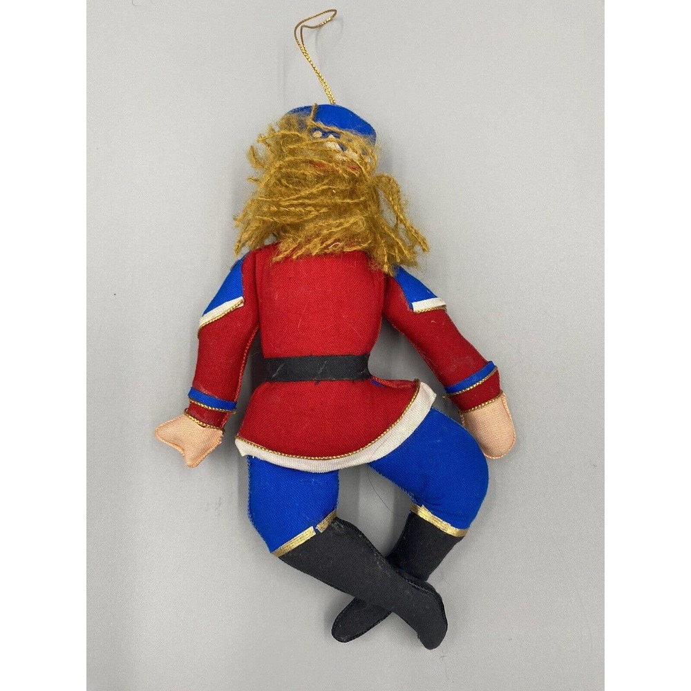 7.5 Inch Cloth Plush Dancing Nutcracker Prince Christmas Ornament - Picture 2 of 3